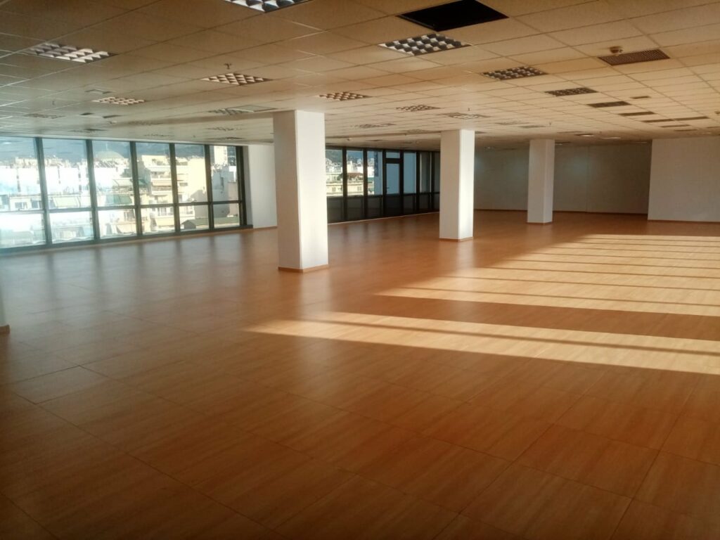Office interior with windows