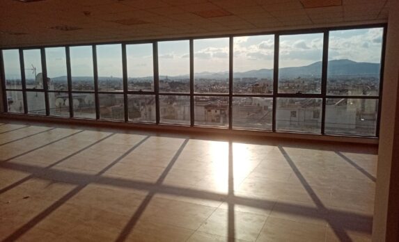 Office interior with windows