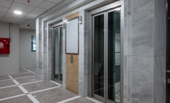 Office building elevators